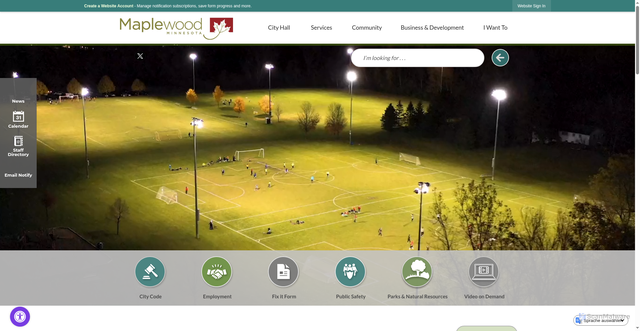 Security scan screenshot of https://maplewoodmn.gov/