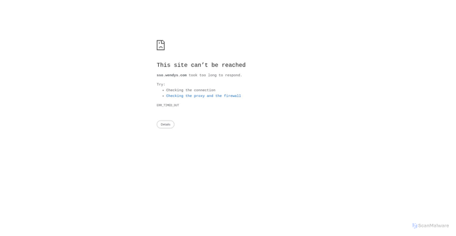 Security scan screenshot of https://wendys.splunkcloud.com