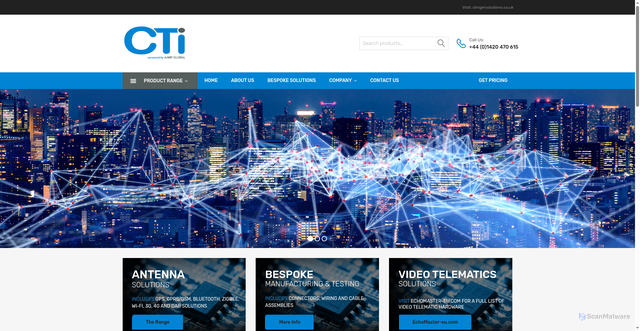 Security scan screenshot of https://aampantennas.com