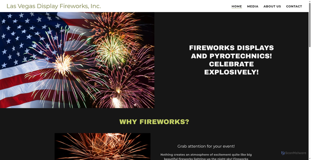 Security scan screenshot of https://lasvegasdisplayfireworks.com/