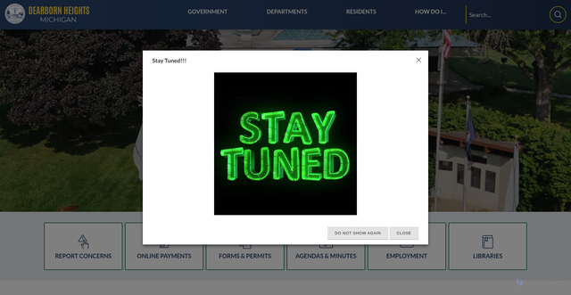 Security scan screenshot of https://dearbornheightsmi.gov/