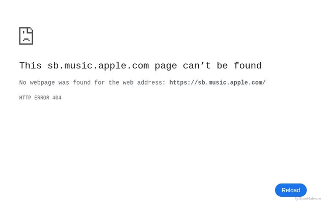 Security scan screenshot of https://sb.music.apple.com/