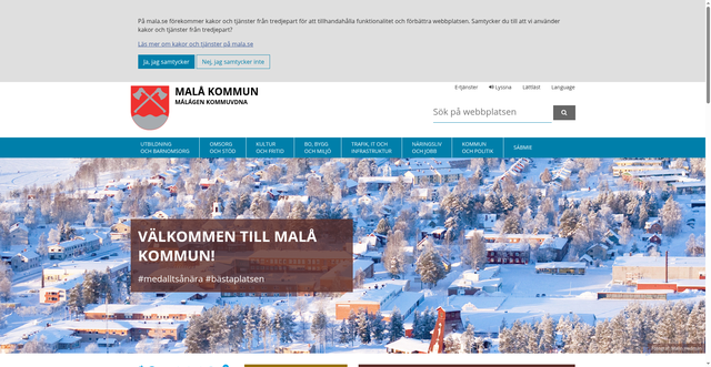 Security scan screenshot of http://www.mala.se/