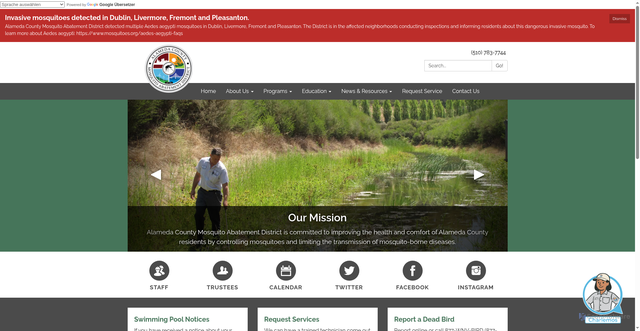Security scan screenshot of https://www.mosquitoes.org/