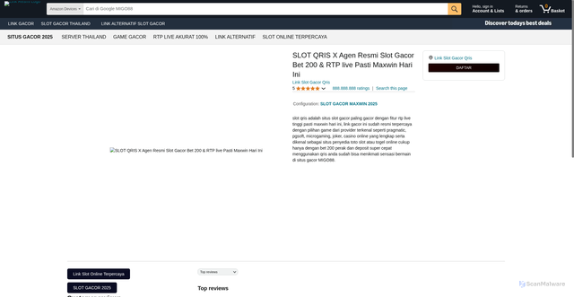 Security scan screenshot of http://tetes-air.pages.dev/product-reviews/B0DG4WZZPV/ref=acr_dp_hist_1?ie=UTF8&filterByStar=one_star&reviewerType=all_reviews