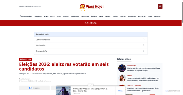 Security scan screenshot of https://piauihoje.com/index.php/noticias/politica/eleicoes-2026-eleitores-votarao-em-seis-candidatos-466736.html