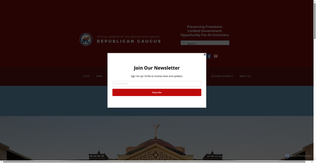 Security scan screenshot of https://www.azsenaterepublicans.gov/