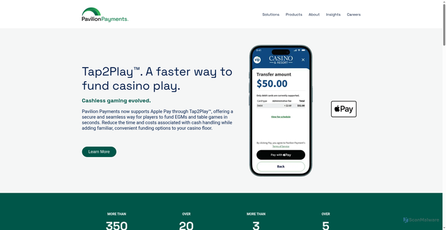 Security scan screenshot of https://pavilionpayments.com