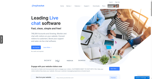 Security scan screenshot of https://t2.mylivechat.com