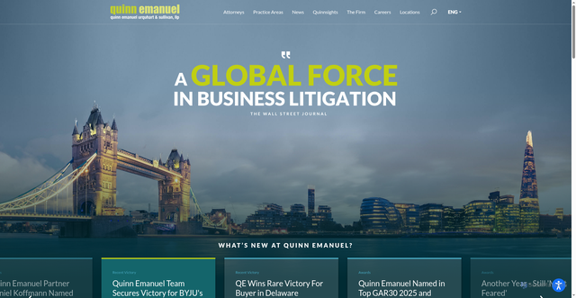 Security scan screenshot of https://quinnemanuel.com