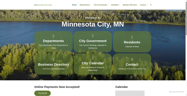 Security scan screenshot of https://www.minnesotacitymn.gov/