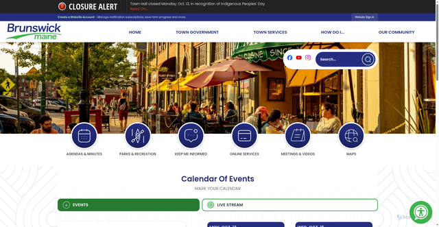 Security scan screenshot of https://brunswickme.gov/