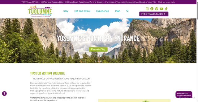 Security scan screenshot of https://www.visittuolumne.com/yosemite