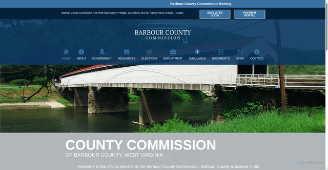 Security scan screenshot of https://barbourcountywv.gov/