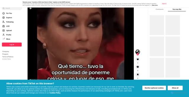 Security scan screenshot of https://vt.tiktok.com/ZS4QKkXSC/