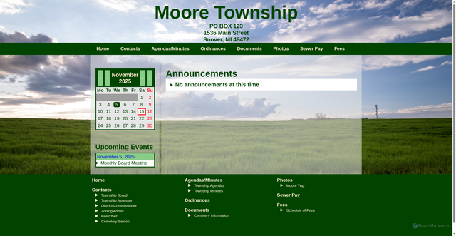 Security scan screenshot of https://mooremi.gov/
