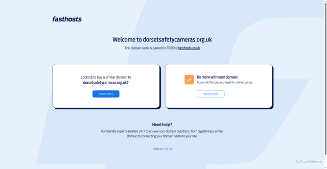 Security scan screenshot of http://www.dorsetsafetycameras.org.uk/