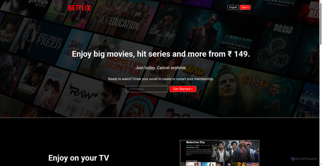 Security scan screenshot of https://netflix-clone-gray-iota.vercel.app/