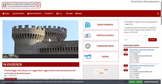 Security scan screenshot of https://www.odcectivoli.it