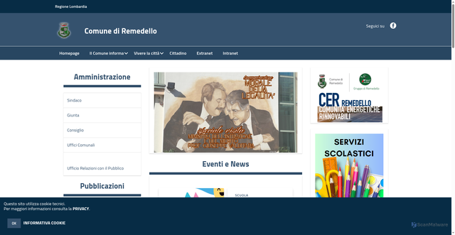 Security scan screenshot of https://www.comune.remedello.bs.it