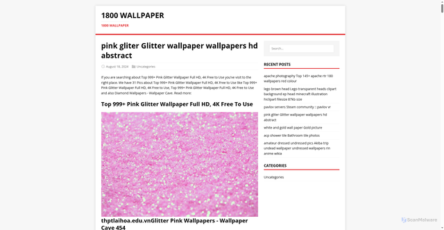 Security scan screenshot of https://1800wallpaper.pages.dev/post/pink-gliter/