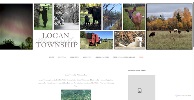 Security scan screenshot of https://logantownshipmn.gov/