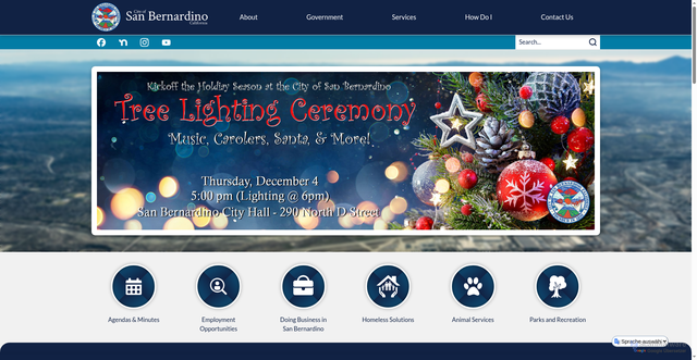 Security scan screenshot of https://sanbernardino.gov/
