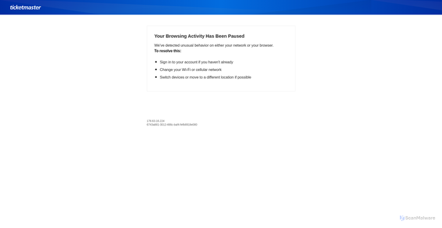 Security scan screenshot of https://availability.ticketmaster.nl