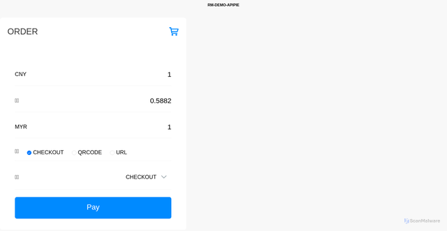 Security scan screenshot of http://rm-demo-web.pages.dev/