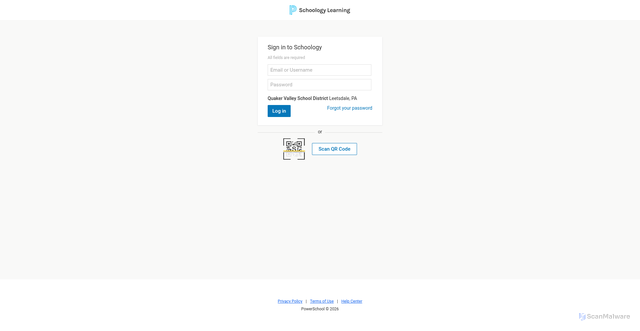 Security scan screenshot of https://qvsdlms.org