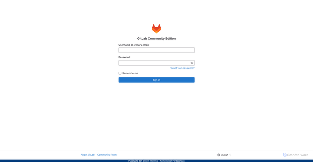 Security scan screenshot of https://git.kemendag.go.id