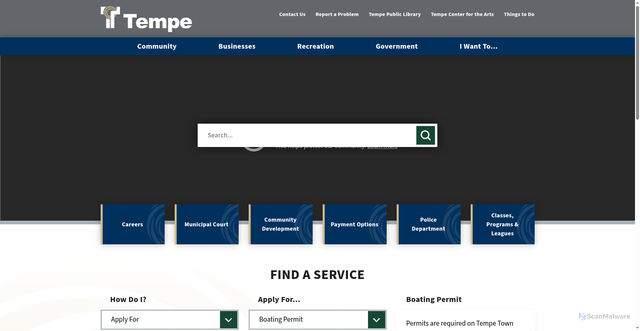 Security scan screenshot of https://www.tempe.gov/