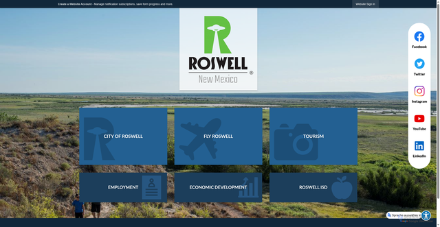 Security scan screenshot of https://roswell-nm.gov/1248/City-of-Roswell