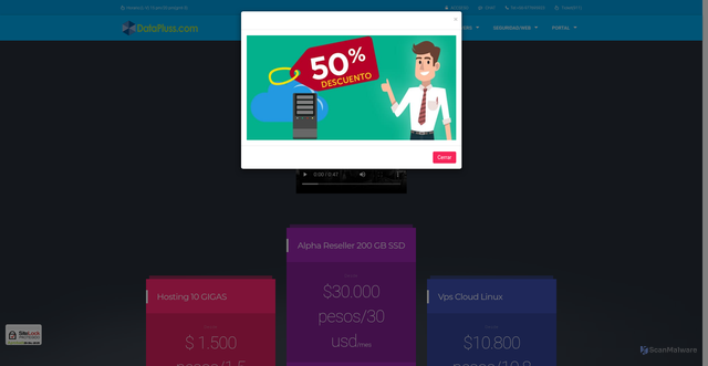 Security scan screenshot of https://resellerestadosunidos.com/