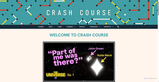 Security scan screenshot of https://thecrashcourse.com