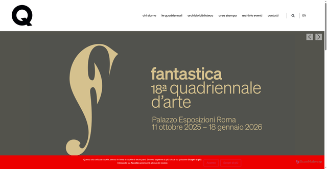 Security scan screenshot of https://www.quadriennalediroma.org/