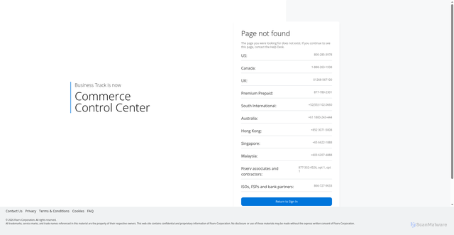Security scan screenshot of https://miam.businesstrack.com