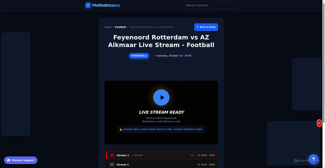 Security scan screenshot of https://wakilmk-cfd.pages.dev/live/football/feyenoord-rotterdam-vs-az-alkmaar/ppv-feyenoord-rotterdam-vs-az-alkmaar/