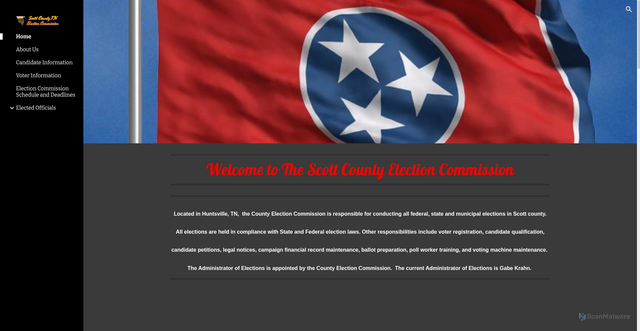 Security scan screenshot of https://www.votescotttn.gov/