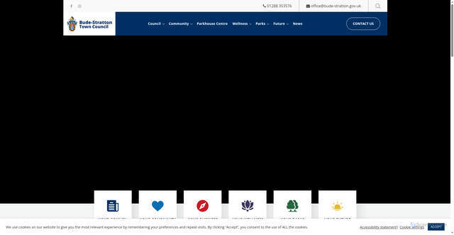 Security scan screenshot of https://www.bude-stratton.gov.uk/