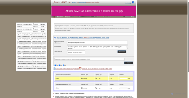 Security scan screenshot of https://0550.ru