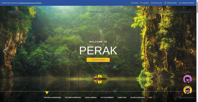 Security scan screenshot of https://www.malaysia.travel/