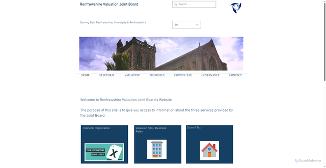 Security scan screenshot of https://www.renfrewshire-vjb.gov.uk/