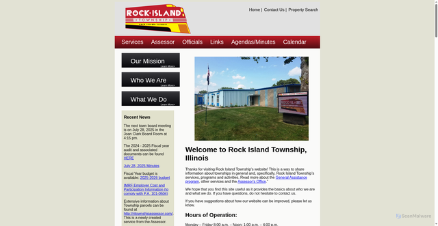 Security scan screenshot of https://rockislandtownshipil.gov/