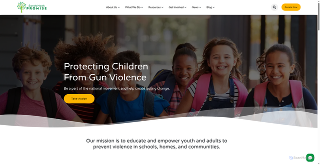Security scan screenshot of https://www.sandyhookpromise.org