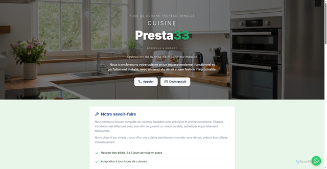 Security scan screenshot of http://nova33.fr/cuisine/index.html