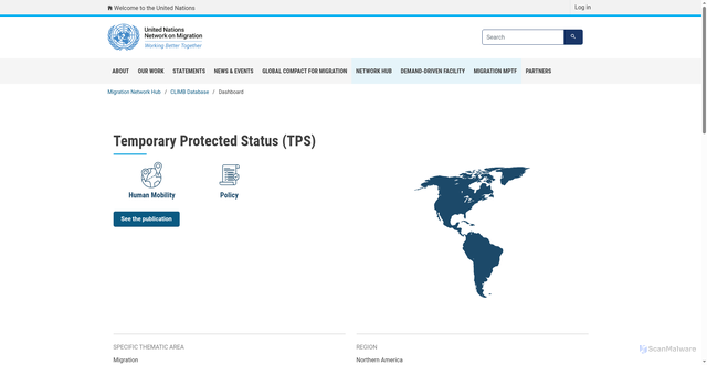Security scan screenshot of https://migrationnetwork.un.org/policy-repository/temporary-protected-status-tps