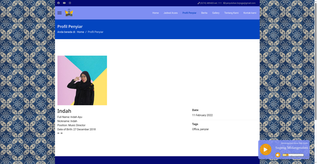 Security scan screenshot of https://bejoradiofm.site/index.php/profil/9-indah