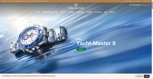 Security scan screenshot of https://www.michaeljonesjeweller.co.uk