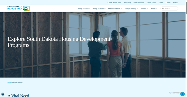 Security scan screenshot of https://www.sdhousing.org/develop-housing